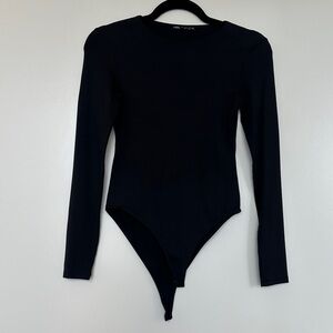 Zara Black Long Sleeve Bodysuit